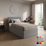 Home Collective Boxspringbett Polsterbett Bett mit Matratzenauswahl (Bonnell H2 / Kaltschaum H3), gepolstertes Kopfteil (optional), Microvelours | Verfügbare Größen: 90x200, 100x200, 120x200, 140x200, 160x200, 180x200, 200x200