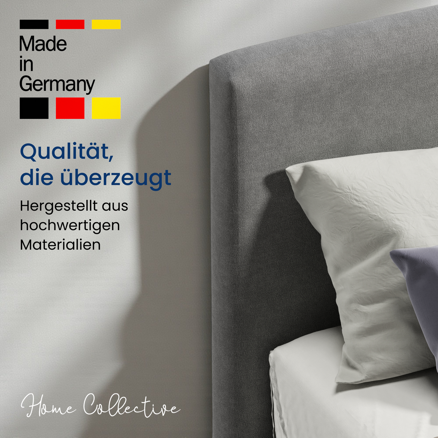 Home Collective Boxspringbett Polsterbett Bett mit Matratzenauswahl (Bonnell H2 / Kaltschaum H3), gepolstertes Kopfteil (optional), Microvelours | Verfügbare Größen: 90x200, 100x200, 120x200, 140x200, 160x200, 180x200, 200x200