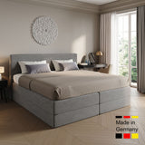 Home Collective Boxspringbett Polsterbett Bett mit Matratzenauswahl (Bonnell H2 / Kaltschaum H3), gepolstertes Kopfteil (optional), Microvelours | Verfügbare Größen: 90x200, 100x200, 120x200, 140x200, 160x200, 180x200, 200x200