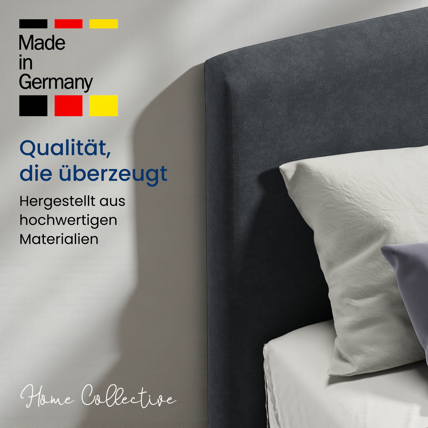 Home Collective Boxspringbett Polsterbett Bett mit Matratzenauswahl (Bonnell H2 / Kaltschaum H3), gepolstertes Kopfteil (optional), Microvelours | Verfügbare Größen: 90x200, 100x200, 120x200, 140x200, 160x200, 180x200, 200x200