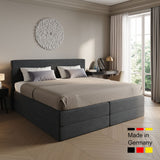 Home Collective Boxspringbett Polsterbett Bett mit Matratzenauswahl (Bonnell H2 / Kaltschaum H3), gepolstertes Kopfteil (optional), Microvelours | Verfügbare Größen: 90x200, 100x200, 120x200, 140x200, 160x200, 180x200, 200x200