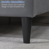 Bett 140x200 und 160x200 cm, Polsterbett mit Lattenrost, Bettgestell 140x200 & 160x200 cm, Doppelbett mit weichem Bezug und gepolstertem Kopfteil mit vertikaler & Kassettensteppung, robustes Gestell, hoher Liegekomfort