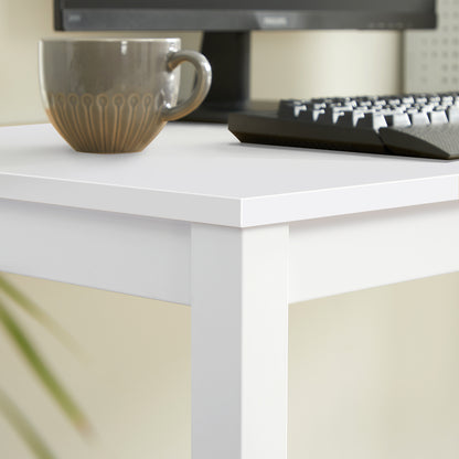 Table de salle à manger table carrée en bois table de cuisine moderne 120 x 60 x 75 cm, épaisseur 18 mm, salle à manger en bois cuisine salon avec pieds en métal noir