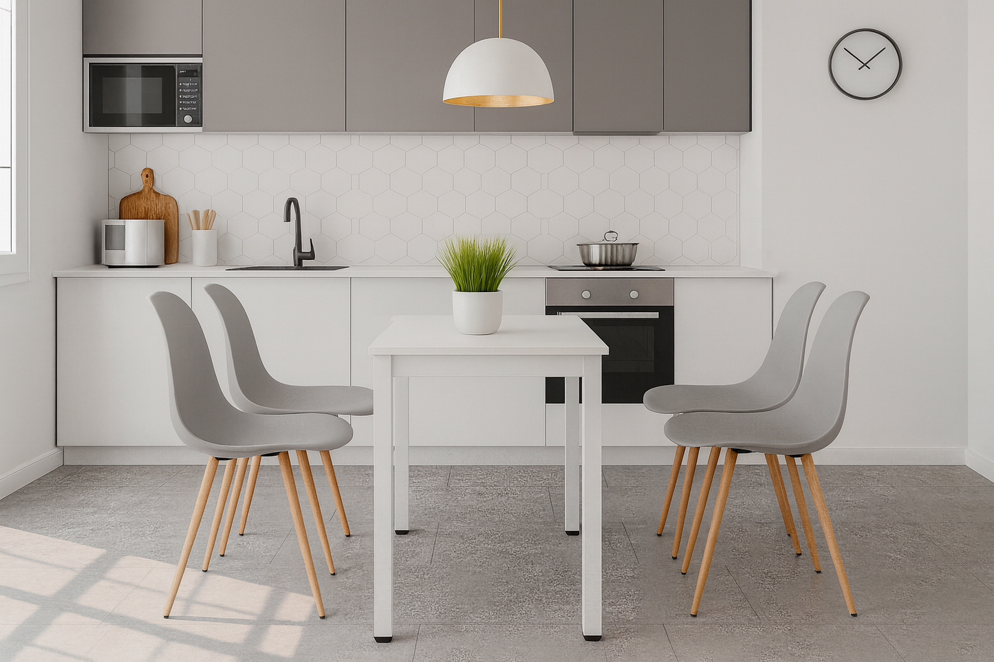 Table de salle à manger table carrée en bois table de cuisine moderne 120 x 60 x 75 cm, épaisseur 18 mm, salle à manger en bois cuisine salon avec pieds en métal noir