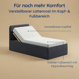 Home Collective Polsterbett 100x200 | 120x200 | 140x200 | 160x200 | 180x200 | 200x200 Doppelbett Bett mit verstellbarem Lattenrost & Stauraum