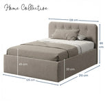 Home Collective Polsterbett 100x200 | 120x200 | 140x200 | 160x200 | 180x200 | 200x200 Doppelbett Bett mit verstellbarem Lattenrost & Stauraum