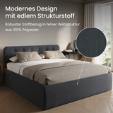 Home Collective Polsterbett 100x200 | 120x200 | 140x200 | 160x200 | 180x200 | 200x200 Doppelbett Bett mit verstellbarem Lattenrost & Stauraum