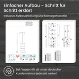 Home Collective Kleiderschrank mit Tür 50x40x180 cm – Garderobenschrank & Mehrzweckschrank mit 3–5 Einlegeböden und optional Schubladen Schrank für Schlafzimmer Flur Büro