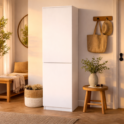 Home Collective Kleiderschrank mit Tür 50x40x180 cm – Garderobenschrank & Mehrzweckschrank mit 3–5 Einlegeböden und optional Schubladen Schrank für Schlafzimmer Flur Büro