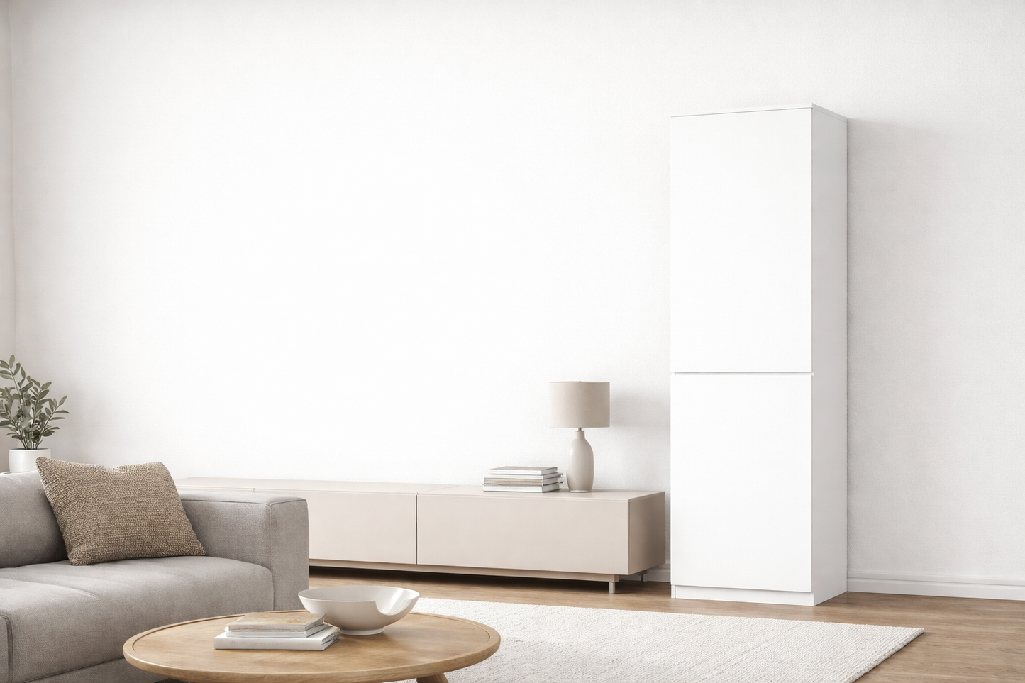 Home Collective Kleiderschrank mit Tür 50x40x180 cm – Garderobenschrank & Mehrzweckschrank mit 3–5 Einlegeböden und optional Schubladen Schrank für Schlafzimmer Flur Büro