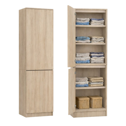 Home Collective Kleiderschrank mit Tür 50x40x180 cm – Garderobenschrank & Mehrzweckschrank mit 3–5 Einlegeböden und optional Schubladen Schrank für Schlafzimmer Flur Büro