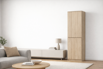 Home Collective Kleiderschrank mit Tür 50x40x180 cm – Garderobenschrank & Mehrzweckschrank mit 3–5 Einlegeböden und optional Schubladen Schrank für Schlafzimmer Flur Büro