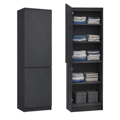 Home Collective Kleiderschrank mit Tür 50x40x180 cm – Garderobenschrank & Mehrzweckschrank mit 3–5 Einlegeböden und optional Schubladen Schrank für Schlafzimmer Flur Büro