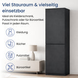 Home Collective Kleiderschrank mit Tür 50x40x180 cm – Garderobenschrank & Mehrzweckschrank mit 3–5 Einlegeböden und optional Schubladen Schrank für Schlafzimmer Flur Büro
