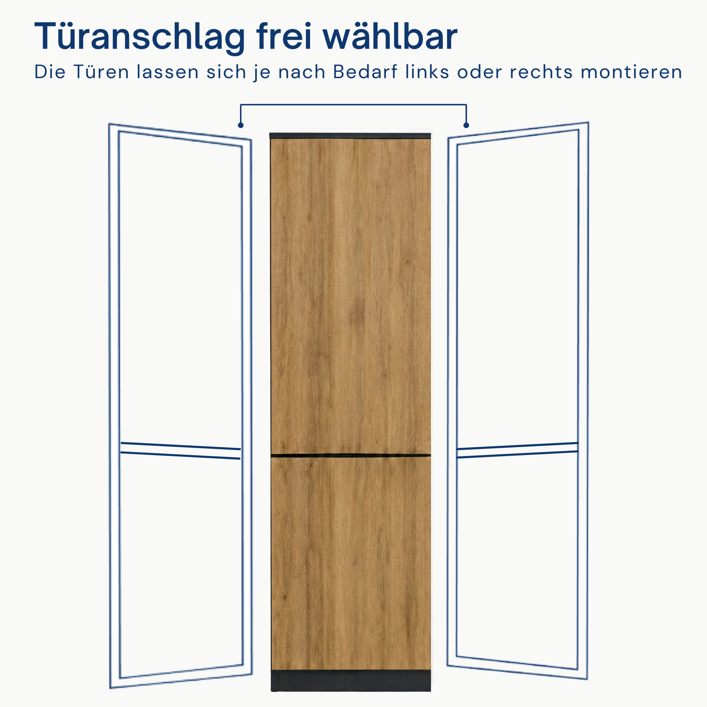 Home Collective Kleiderschrank mit Tür 50x40x180 cm – Garderobenschrank & Mehrzweckschrank mit 3–5 Einlegeböden und optional Schubladen Schrank für Schlafzimmer Flur Büro