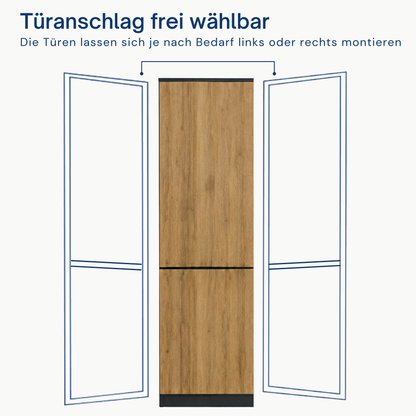 Home Collective Kleiderschrank mit Tür 50x40x180 cm – Garderobenschrank & Mehrzweckschrank mit 3–5 Einlegeböden und optional Schubladen Schrank für Schlafzimmer Flur Büro
