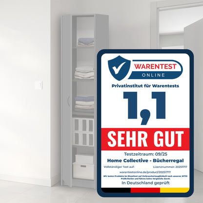 Schrank Mehrzweckschrank 40 und 50 cm Breite 180 cm Höhe mit vier Einlegeböden schmaler Aktenschrank Organizer Kleiderschrank aus MDF Holz