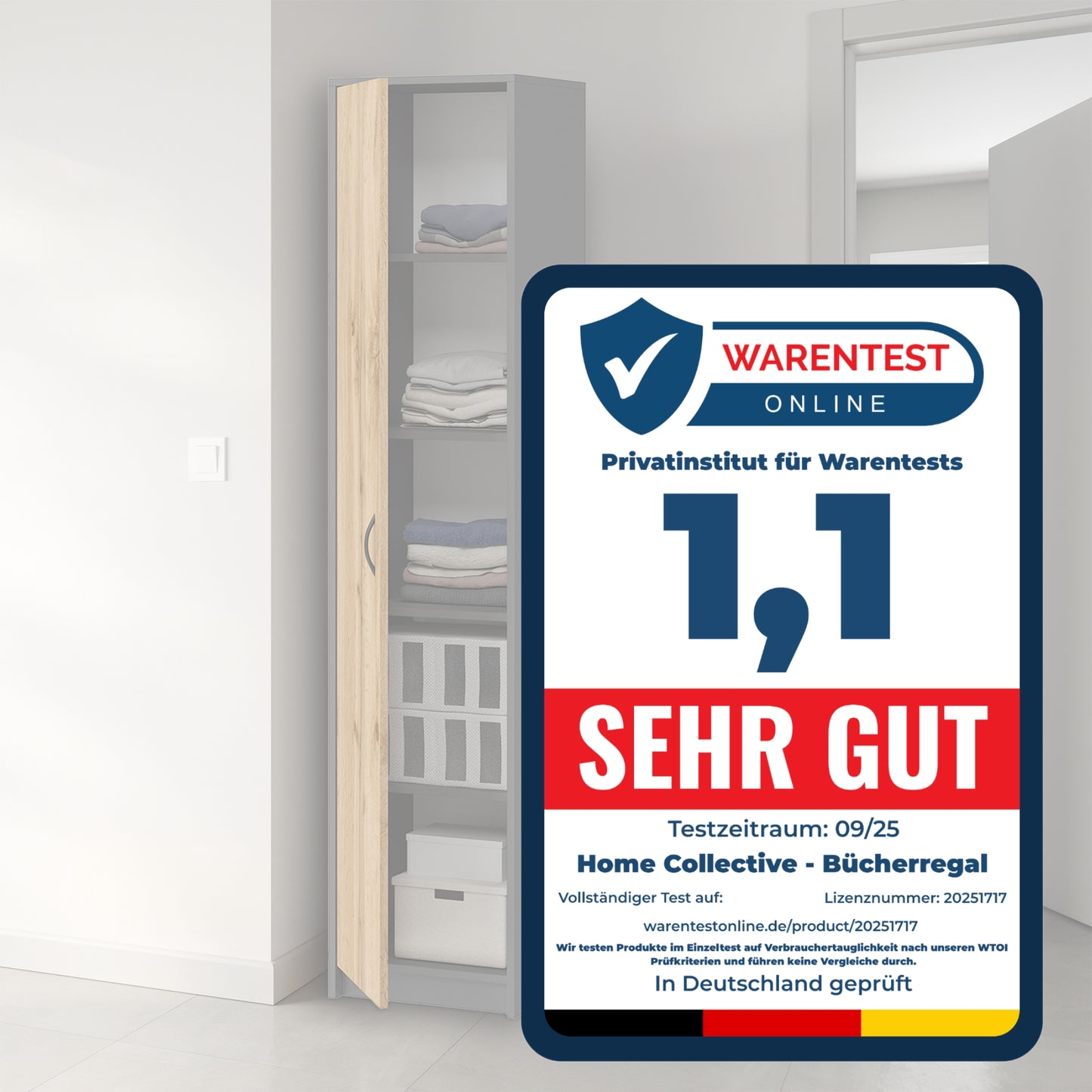 Schrank Mehrzweckschrank 40 und 50 cm Breite 180 cm Höhe mit vier Einlegeböden schmaler Aktenschrank Organizer Kleiderschrank aus MDF Holz