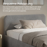 Home Collective Polsterbett Doppelbett Bett mit verstellbarem Lattenrost & Stauraum, wählbare Matratze (Federkern H2 / Kaltschaum H3) viele Größen verfügbar Kordstoff