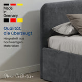 Home Collective Polsterbett Doppelbett Bett mit verstellbarem Lattenrost & Stauraum, wählbare Matratze (Federkern H2 / Kaltschaum H3) viele Größen verfügbar Kordstoff
