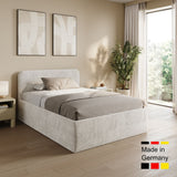 Home Collective Polsterbett Doppelbett Bett mit verstellbarem Lattenrost & Stauraum, wählbare Matratze (Federkern H2 / Kaltschaum H3) viele Größen verfügbar Kordstoff