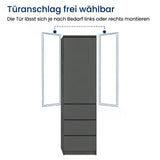 Home Collective Kleiderschrank mit Tür 50x40x180 cm – Garderobenschrank & Mehrzweckschrank mit 3–5 Einlegeböden und optional Schubladen Schrank für Schlafzimmer Flur Büro