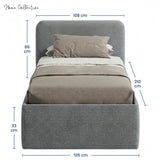 Home Collective Polsterbett Doppelbett Bett mit verstellbarem Lattenrost & Stauraum, viele Größen verfügbar Kordstoff, erhältlich in Hellbeige, Grau und Anthrazit
