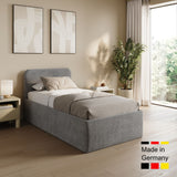 Home Collective Polsterbett Doppelbett Bett mit verstellbarem Lattenrost & Stauraum, viele Größen verfügbar Kordstoff, erhältlich in Hellbeige, Grau und Anthrazit