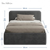 Home Collective Polsterbett Doppelbett Bett mit verstellbarem Lattenrost & Stauraum, viele Größen verfügbar Kordstoff, erhältlich in Hellbeige, Grau und Anthrazit