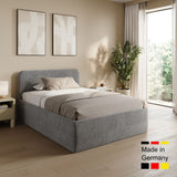 Home Collective Polsterbett Doppelbett Bett mit verstellbarem Lattenrost & Stauraum, viele Größen verfügbar Kordstoff, erhältlich in Hellbeige, Grau und Anthrazit