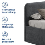 Home Collective Polsterbett Doppelbett Bett mit verstellbarem Lattenrost & Stauraum, viele Größen verfügbar Kordstoff, erhältlich in Hellbeige, Grau und Anthrazit