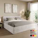 Home Collective Polsterbett Doppelbett Bett mit verstellbarem Lattenrost & Stauraum, viele Größen verfügbar Kordstoff, erhältlich in Hellbeige, Grau und Anthrazit