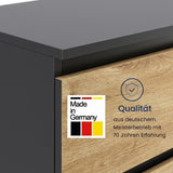 Kommode mit 4 Schubladen 76 & 80 cm Breite Kommode schmal Holz Schrank Kommode mit Schubladen Sideboard Highboard Anrichte Schlafzimmer Wohnzimmer Flur Büro Organizer