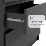 Kommode mit 4 Schubladen 76 & 80 cm Breite Kommode schmal Holz Schrank Kommode mit Schubladen Sideboard Highboard Anrichte Schlafzimmer Wohnzimmer Flur Büro Organizer