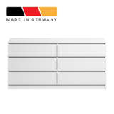 Kommode mit 6 Schubladen 95 | 120 | 140 | 160 cm breit Kommode Holz Schrank Kommode mit Schubladen Sideboard Highboard Anrichte Schlafzimmer Wohnzimmer Flur Büro Organizer
