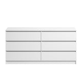 Kommode mit 6 Schubladen 95 | 120 | 140 | 160 cm breit Kommode Holz Schrank Kommode mit Schubladen Sideboard Highboard Anrichte Schlafzimmer Wohnzimmer Flur Büro Organizer