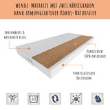 Lit enfant 70x140 | 80x160 cm avec matelas et tiroir, protection antichute &amp; sommier à lattes en blanc et avec motifs (pompiers, police, princesse, dinosaure...) pour garçons et filles