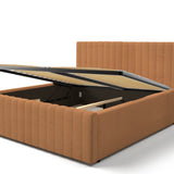 Home Collective Polsterbett 120x200 140x200 160x200 180x200 cm Bett inkl. Lattenrost Doppelbett Bettgestell mit Stauraum option | weicher Chenille-Stoff | Schlafzimmer Jugendzimmer Bettgestell | bis 240 kg belastbar