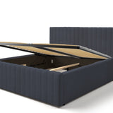 Home Collective Polsterbett 120x200 140x200 160x200 180x200 cm Bett inkl. Lattenrost Doppelbett Bettgestell mit Stauraum option | weicher Chenille-Stoff | Schlafzimmer Jugendzimmer Bettgestell | bis 240 kg belastbar