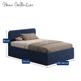 Home Collective Polsterbett Bett Doppelbett mit Bettkasten Lattenrost Kopfteil 86 cm | Micro-Velours Bezug | verstellbarer Lattenrost | Made in Germany