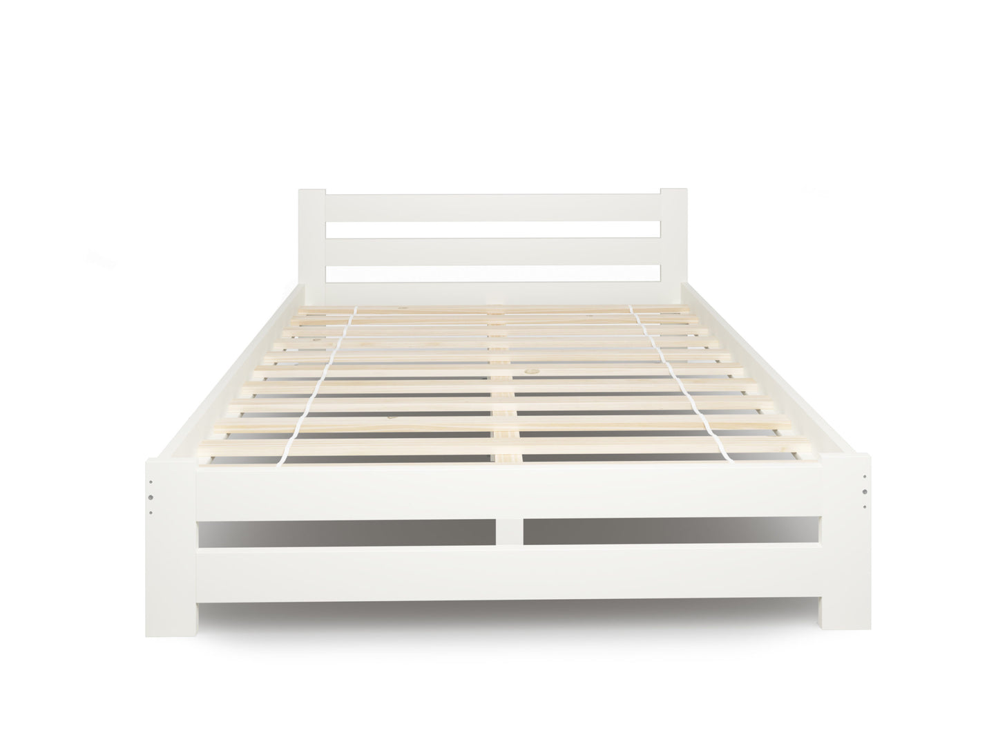 Holzbett mit Lattenrost Modern Bett Bed Kiefer Massiv Bettgestell Einzelbett Massivholzbett Klassisch | Komfortabel & Langlebig | Skandinavisch Boho Landhaus