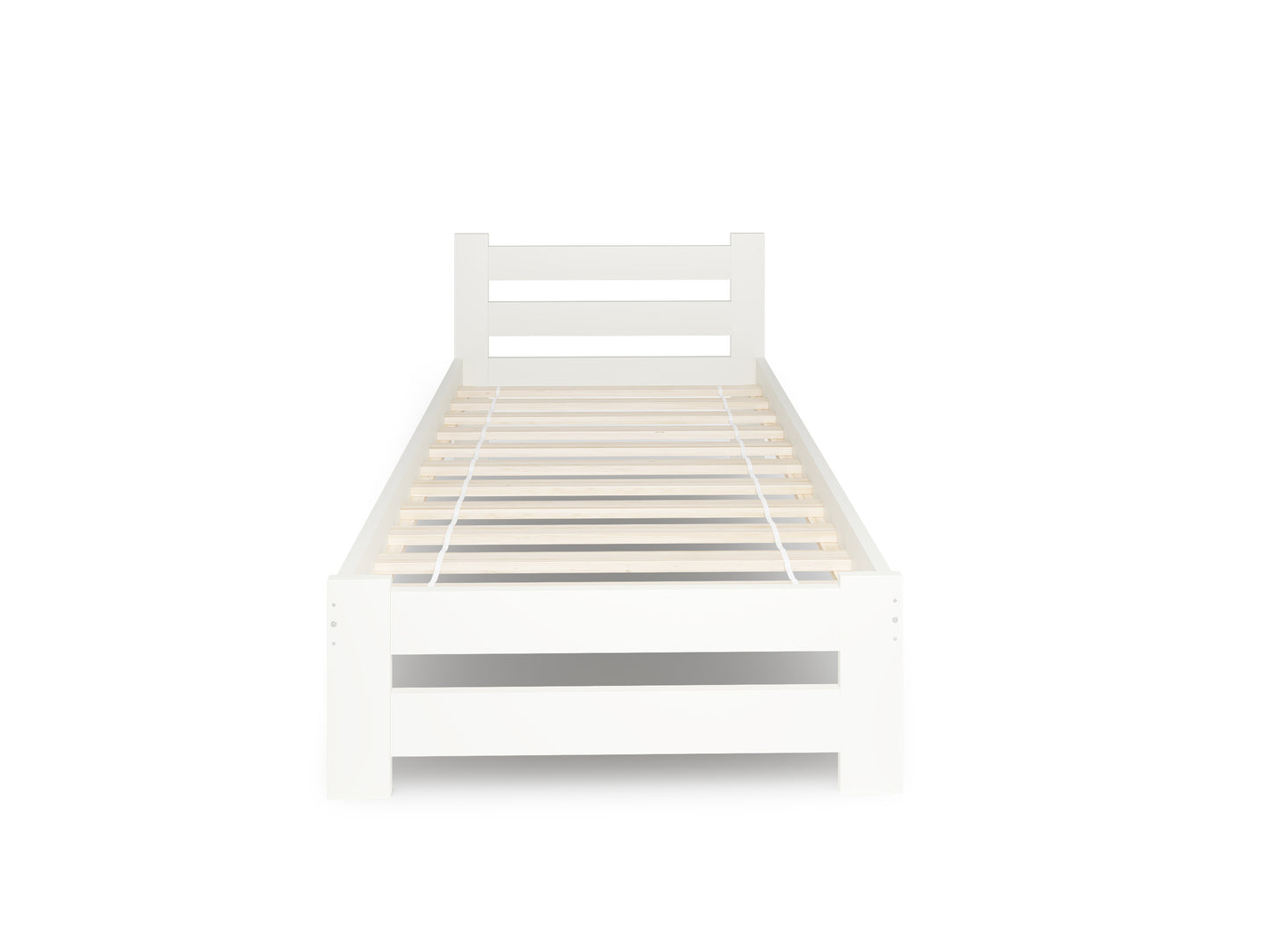 Holzbett mit Lattenrost Modern Bett Bed Kiefer Massiv Bettgestell Einzelbett Massivholzbett Klassisch | Komfortabel & Langlebig | Skandinavisch Boho Landhaus