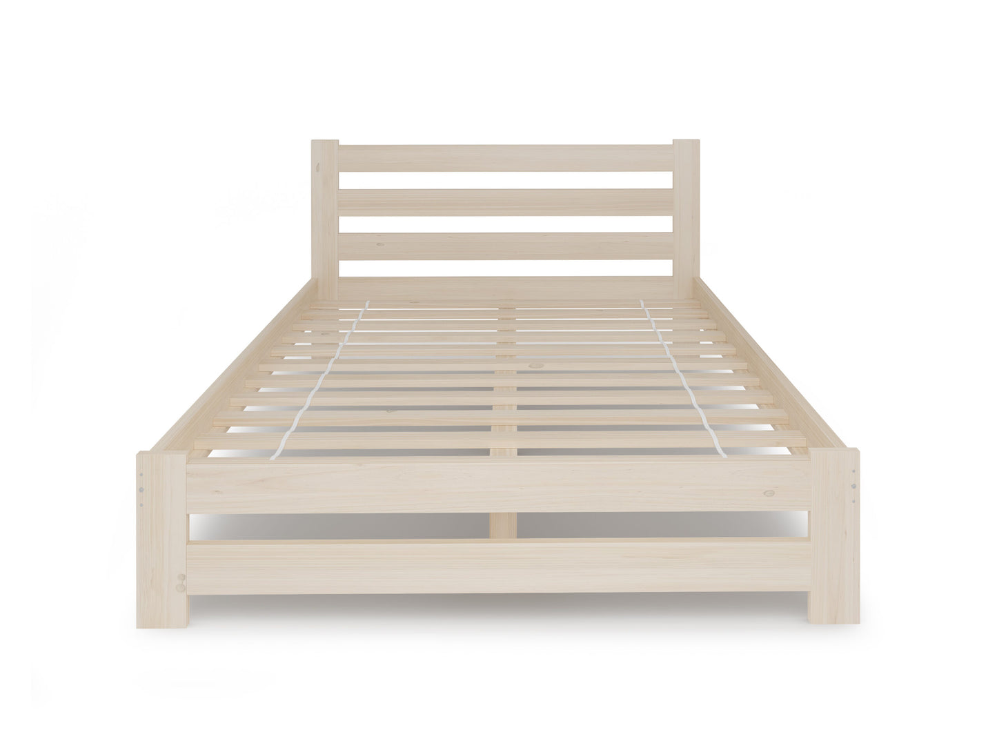 Holzbett mit Lattenrost Modern Bett Bed Kiefer Massiv Bettgestell Einzelbett Massivholzbett Klassisch | Komfortabel & Langlebig | Skandinavisch Boho Landhaus