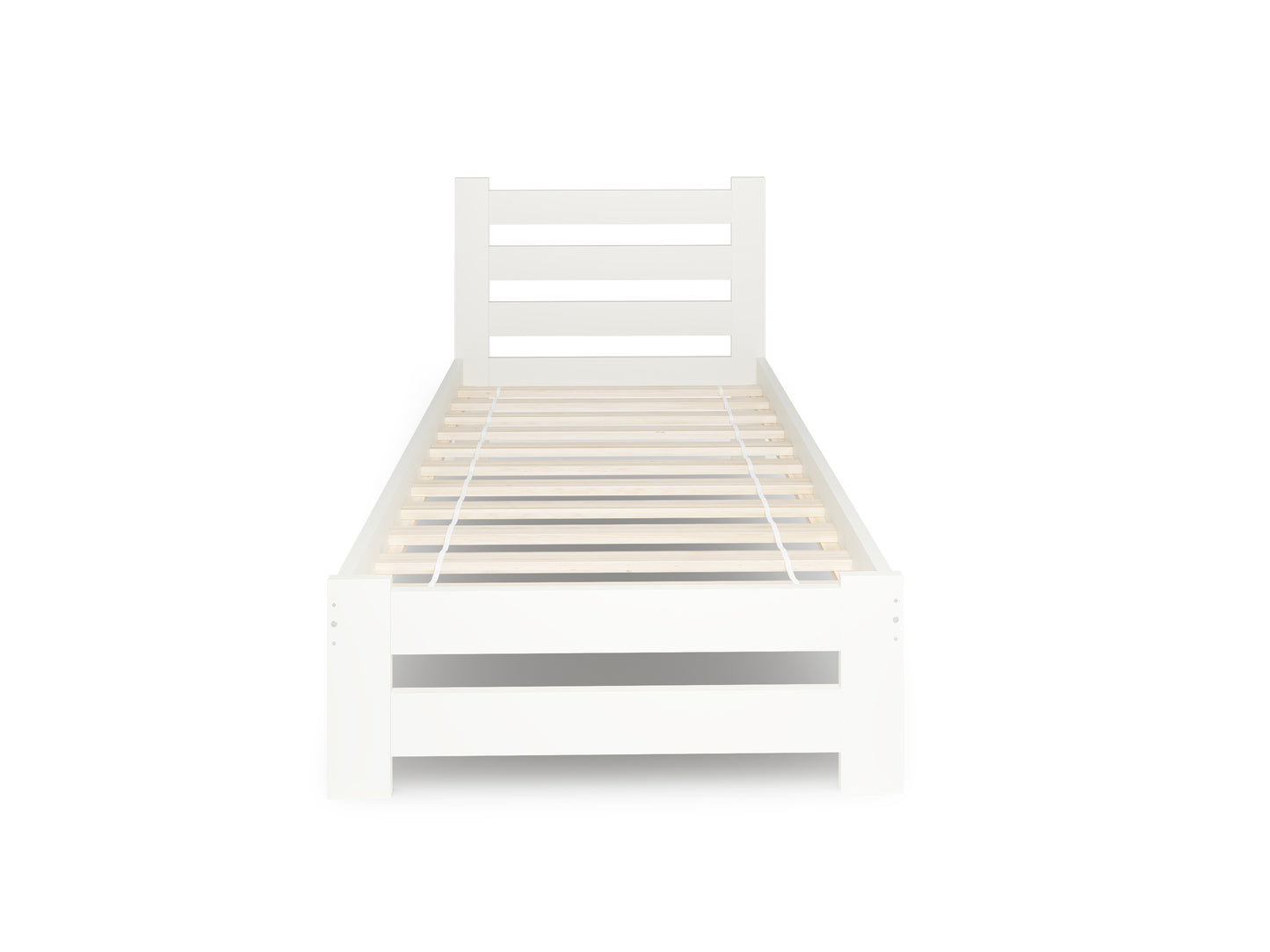 Holzbett mit Lattenrost Modern Bett Bed Kiefer Massiv Bettgestell Einzelbett Massivholzbett Klassisch | Komfortabel & Langlebig | Skandinavisch Boho Landhaus