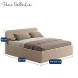 Home Collective Polsterbett Bett Doppelbett mit Bettkasten Lattenrost Kopfteil 86 cm | Micro-Velours Bezug | verstellbarer Lattenrost | Made in Germany