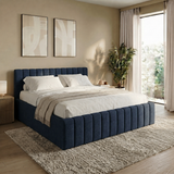 Home Collective Polsterbett 120x200 140x200 160x200 180x200 cm Bett inkl. Lattenrost Doppelbett Bettgestell mit Stauraum option | weicher Chenille-Stoff | Schlafzimmer Jugendzimmer Bettgestell | bis 240 kg belastbar