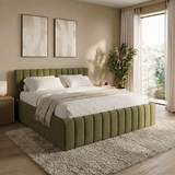 Home Collective Polsterbett 120x200 140x200 160x200 180x200 cm Bett inkl. Lattenrost Doppelbett Bettgestell mit Stauraum option | weicher Chenille-Stoff | Schlafzimmer Jugendzimmer Bettgestell | bis 240 kg belastbar