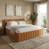 Home Collective Polsterbett 120x200 140x200 160x200 180x200 cm Bett inkl. Lattenrost Doppelbett Bettgestell mit Stauraum option | weicher Chenille-Stoff | Schlafzimmer Jugendzimmer Bettgestell | bis 240 kg belastbar