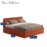 Home Collective Polsterbett Bett Doppelbett mit Bettkasten Lattenrost Kopfteil 86 cm | Micro-Velours Bezug | verstellbarer Lattenrost | Made in Germany