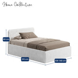 Home Collective Polsterbett Bett Doppelbett mit Bettkasten Lattenrost Kopfteil 86 cm | Micro-Velours Bezug | verstellbarer Lattenrost | Made in Germany